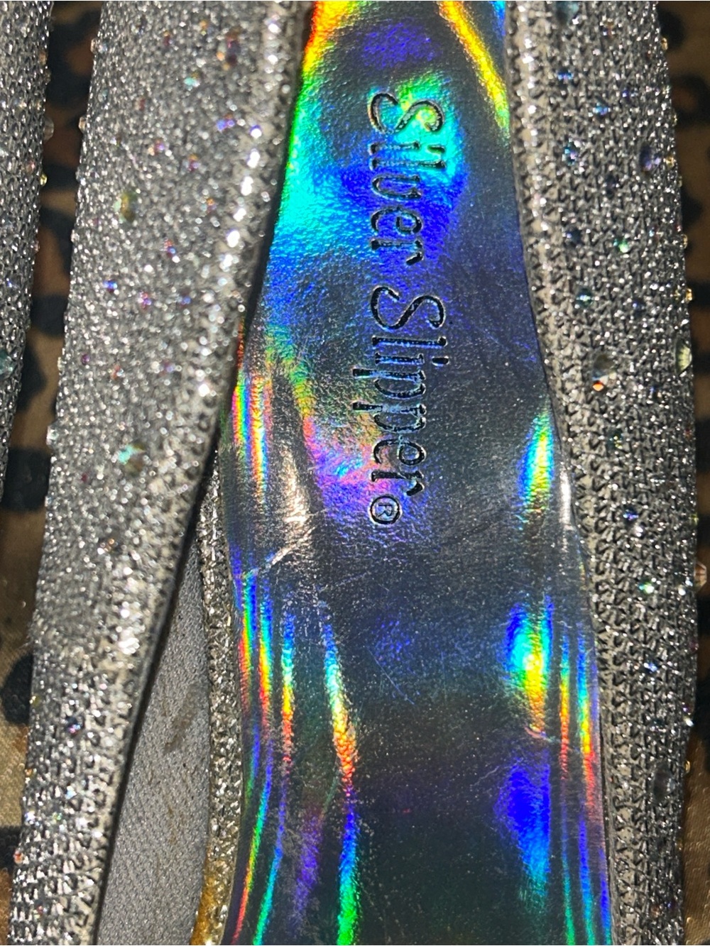 Silver Slipper® Sparkle Ballet Flats - Silver Glitter